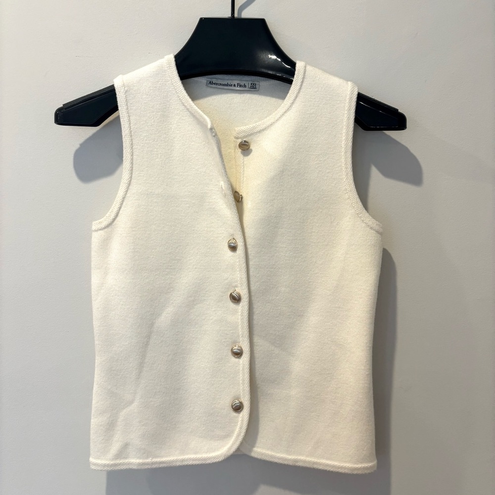 Abercrombie Cream Knit Vest Top
